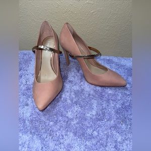 Gianni Bini Anistyn Rose Pink Stiletto Pumps with Rose Gold Strap Size 8M NWOB